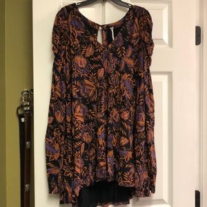 ✨❗️NWT Free People black and orange tunic✨